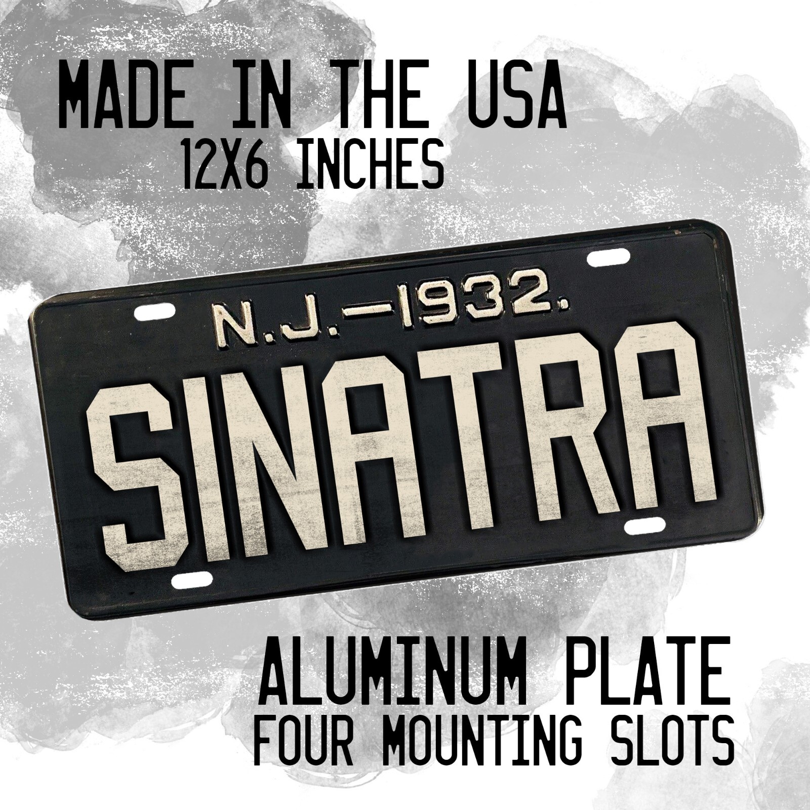 1932 New Jersey DESIGN Franks Sinatra & The Ratpack License Plate Reproduction 1932 New Jersey DESIGN Franks Sinatra & The Ratpack License Plate Reproduction