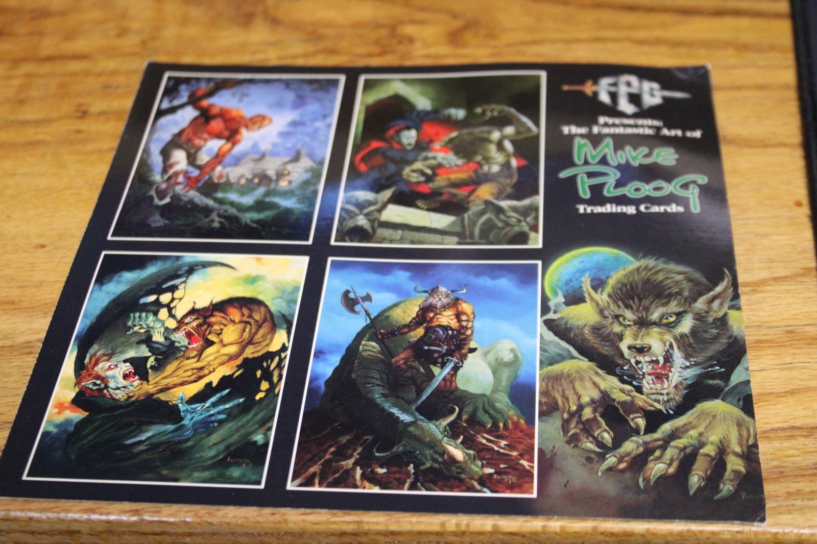1994 FPG The fantastic art of mike ploog Deluxe 4 card uncut promo sheet 1994 FPG The fantastic art of mike ploog Deluxe 4 card uncut promo sheet