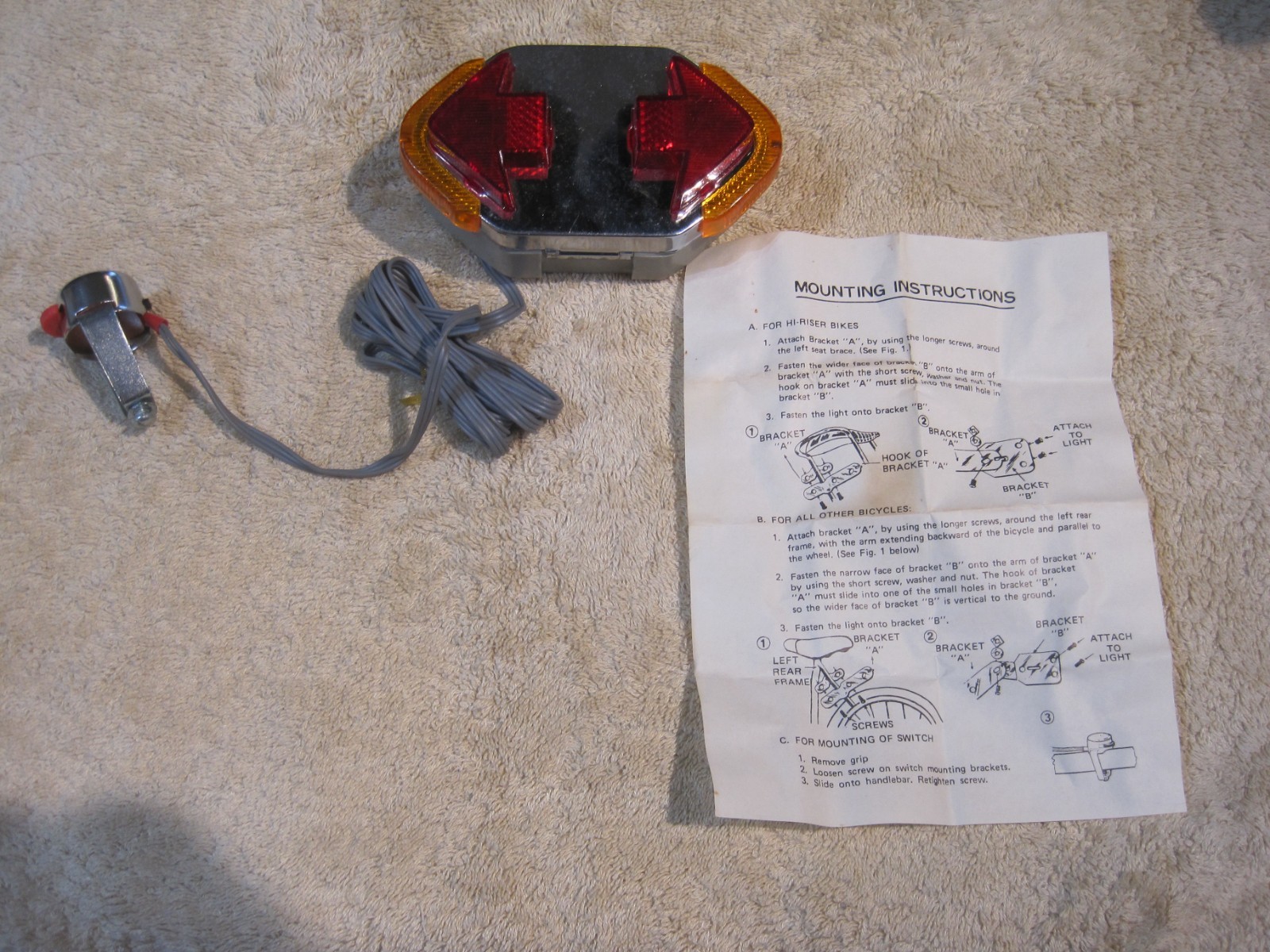 Vintage Bicycle Turn Signal New Old Stock Vintage Bicycle Turn Signal New Old Stock