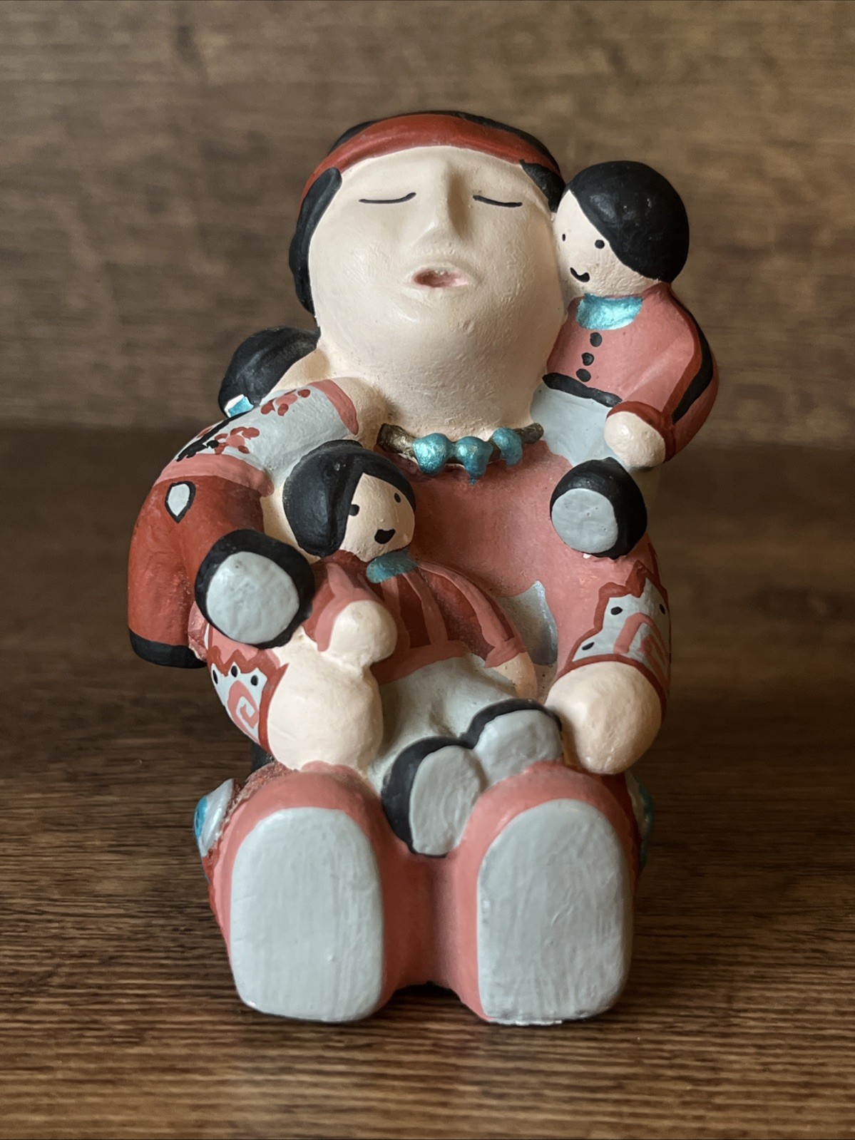 VTG Southwest Heritage Native American Storyteller Figurine 3 Little Children VTG Southwest Heritage Native American Storyteller Figurine 3 Little Children