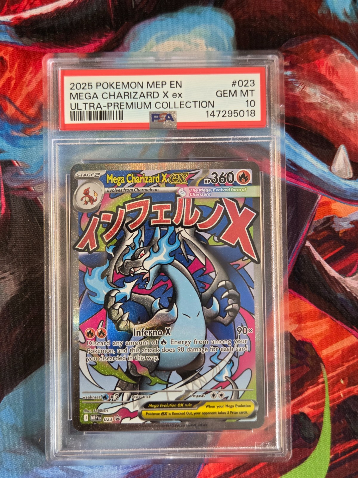 Pokémon TCG Mega Charizard X Ex MEP023 Black Star Promo Holo PSA 10