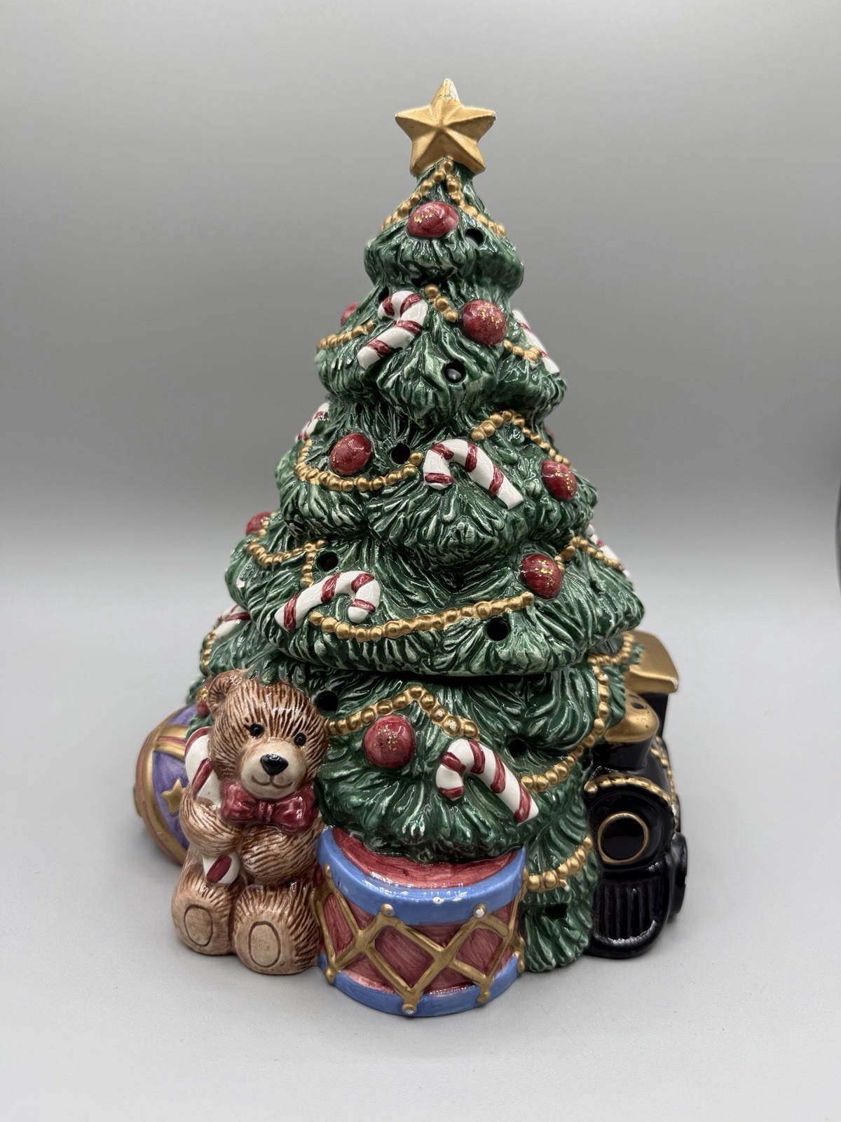 FITZ & FLOYD 1994 FIGURAL 2 PIECE VOTIVE CANDLE SANTA'S LIST Christmas 10” FITZ & FLOYD 1994 FIGURAL 2 PIECE VOTIVE CANDLE SANTA'S LIST Christmas 10”