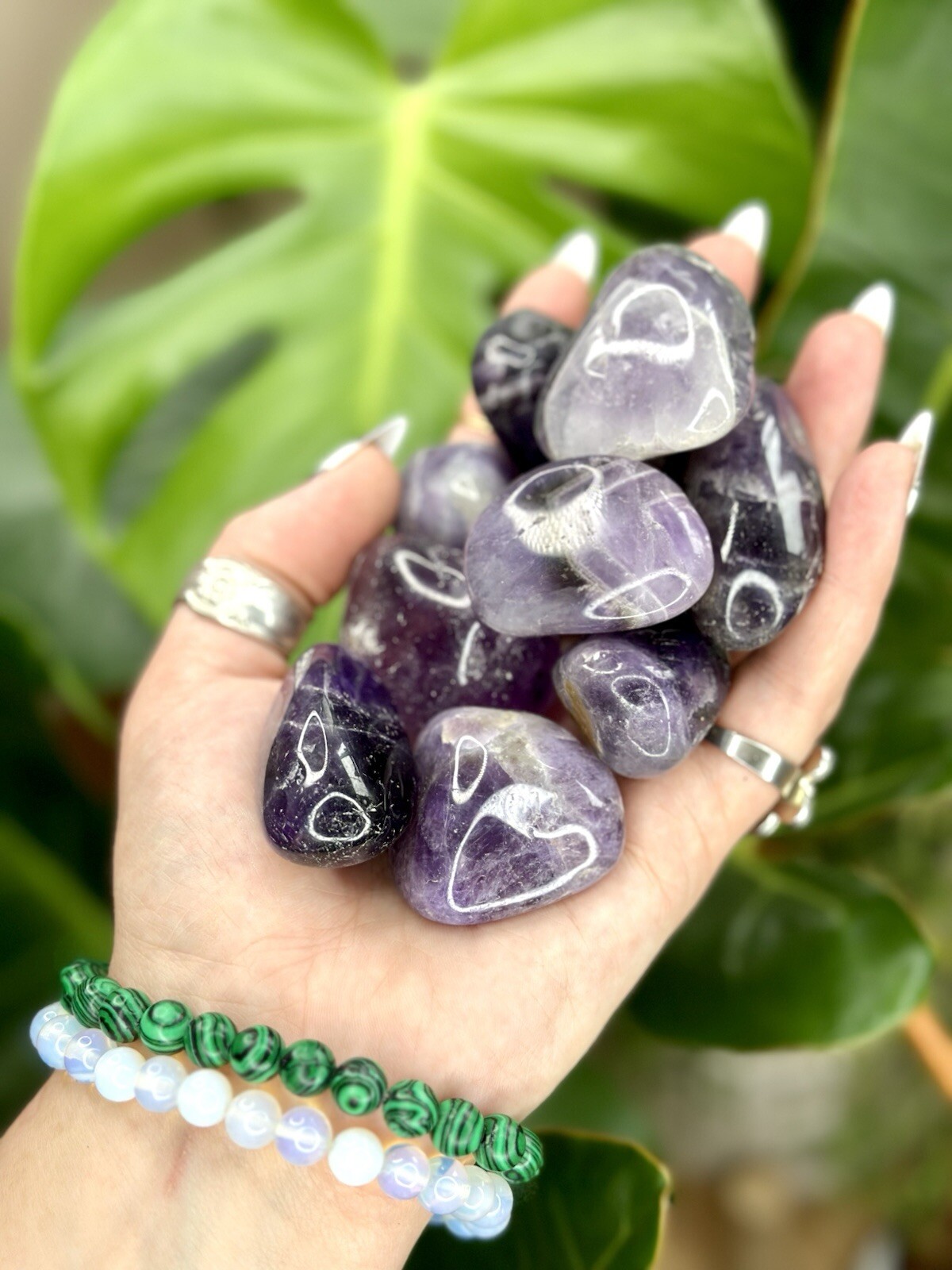 Amethyst Tumbled Crystal Stones, 1/2 inch to 1.5 inch, Grade AAA+ Amethyst Tumbled Crystal Stones, 1/2 inch to 1.5 inch, Grade AAA+