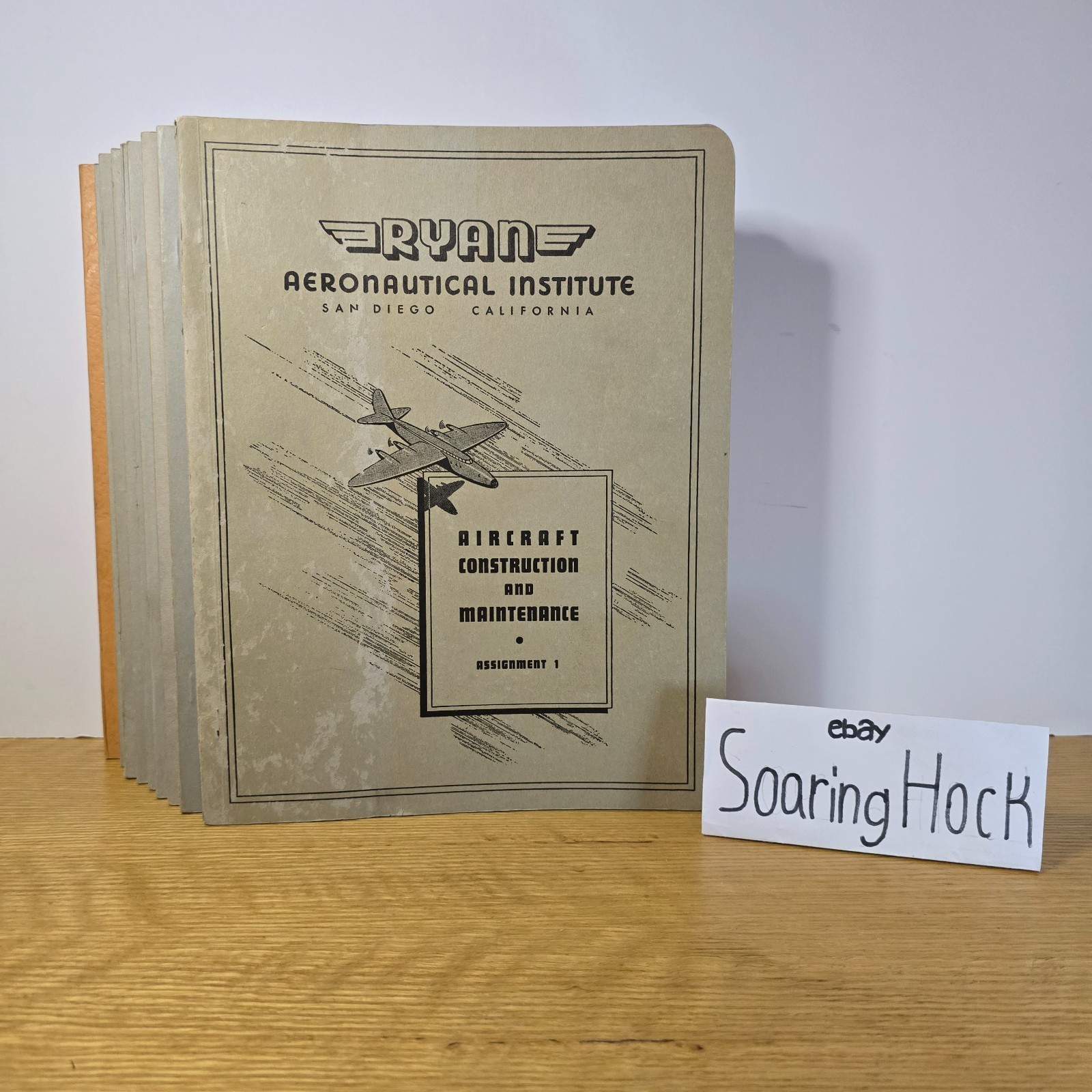 VERY RARE - Ryan Aeronautical Institute Textbooks - Set of 9 VERY RARE - Ryan Aeronautical Institute Textbooks - Set of 9