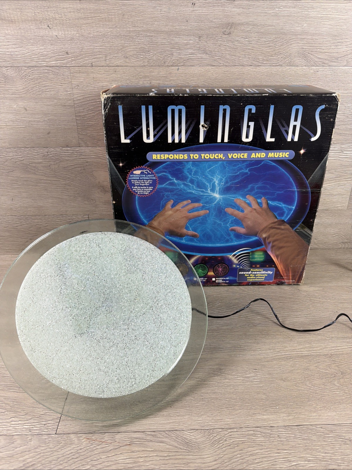 RARE Luminglas 12” Blue Sunburst Plasma Touch Voice Music Interactive Light RARE Luminglas 12” Blue Sunburst Plasma Touch Voice Music Interactive Light