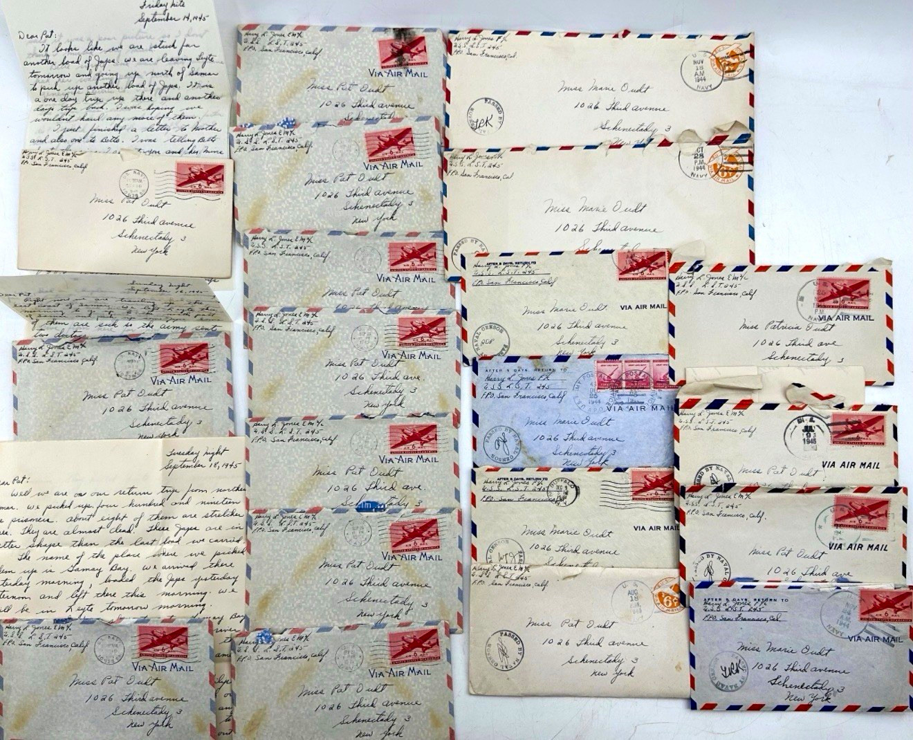 WWII USS LST 245 Courtship Letters 1944-45 Leyte D-Day Atomic Bomb Japanese POW WWII USS LST 245 Courtship Letters 1944-45 Leyte D-Day Atomic Bomb Japanese POW