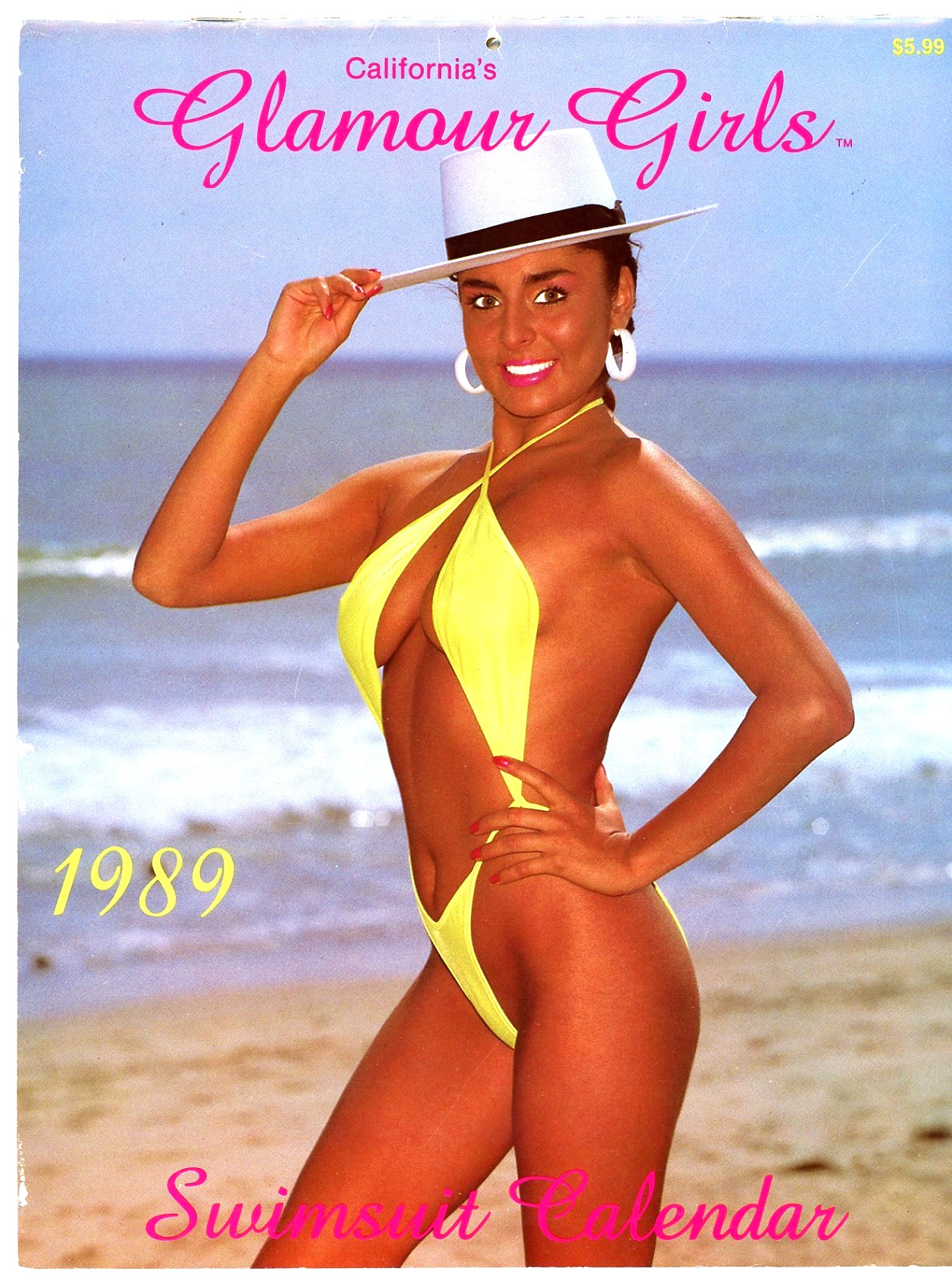 1989 California's Glamour Girls calendar 18 Year Old Yvonne Russo Cover 36-25-35 1989 California's Glamour Girls calendar 18 Year Old Yvonne Russo Cover 36-25-35