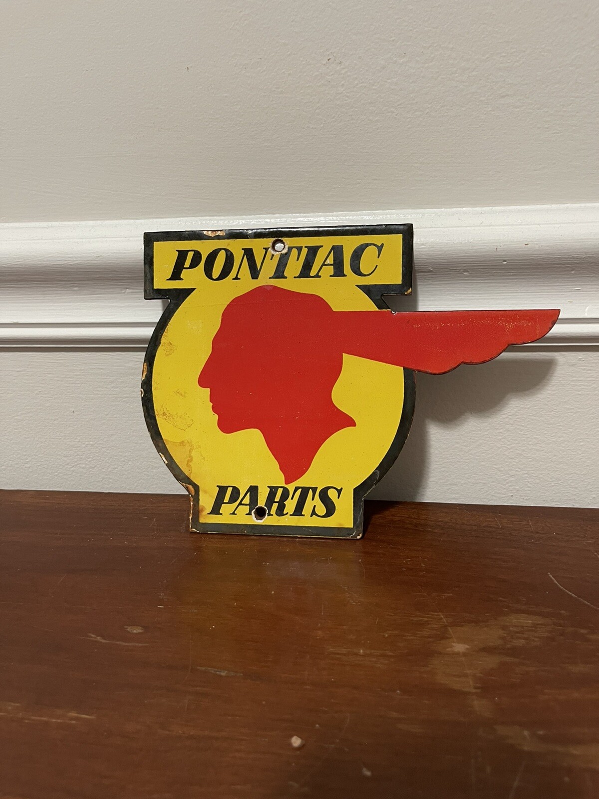 Pontiac Parts Sign 8x6 Inches Old Advertisement Sign
