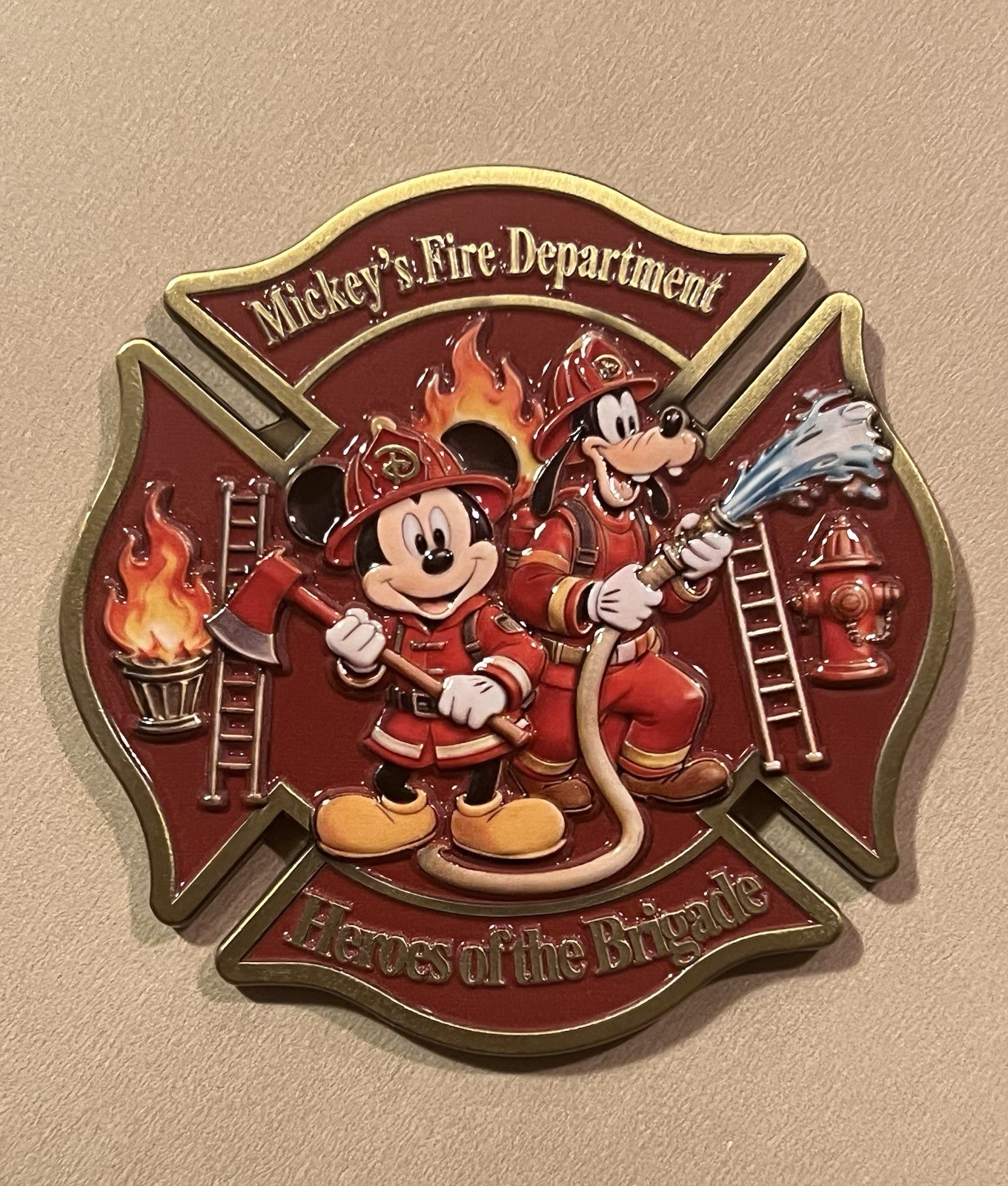 Disney Mickey Mouse Heroes of Fire Brigade Challenge Coin Disney Mickey Mouse Heroes of Fire Brigade Challenge Coin