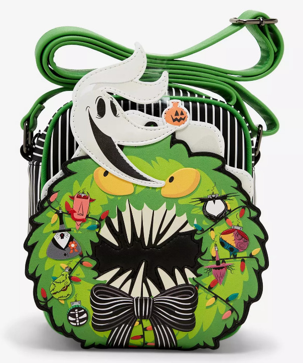 Loungefly Crossbody Nightmare Before Christmas Zero Wreath Glow-in-the-Dark Bag Loungefly Crossbody Nightmare Before Christmas Zero Wreath Glow-in-the-Dark Bag