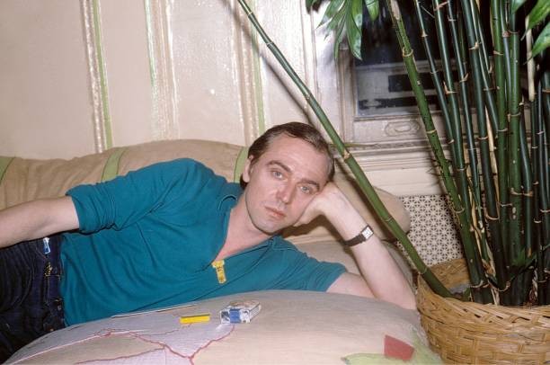 American poet & artist Rene Ricard as he lies on a bed 1978 Old Photo