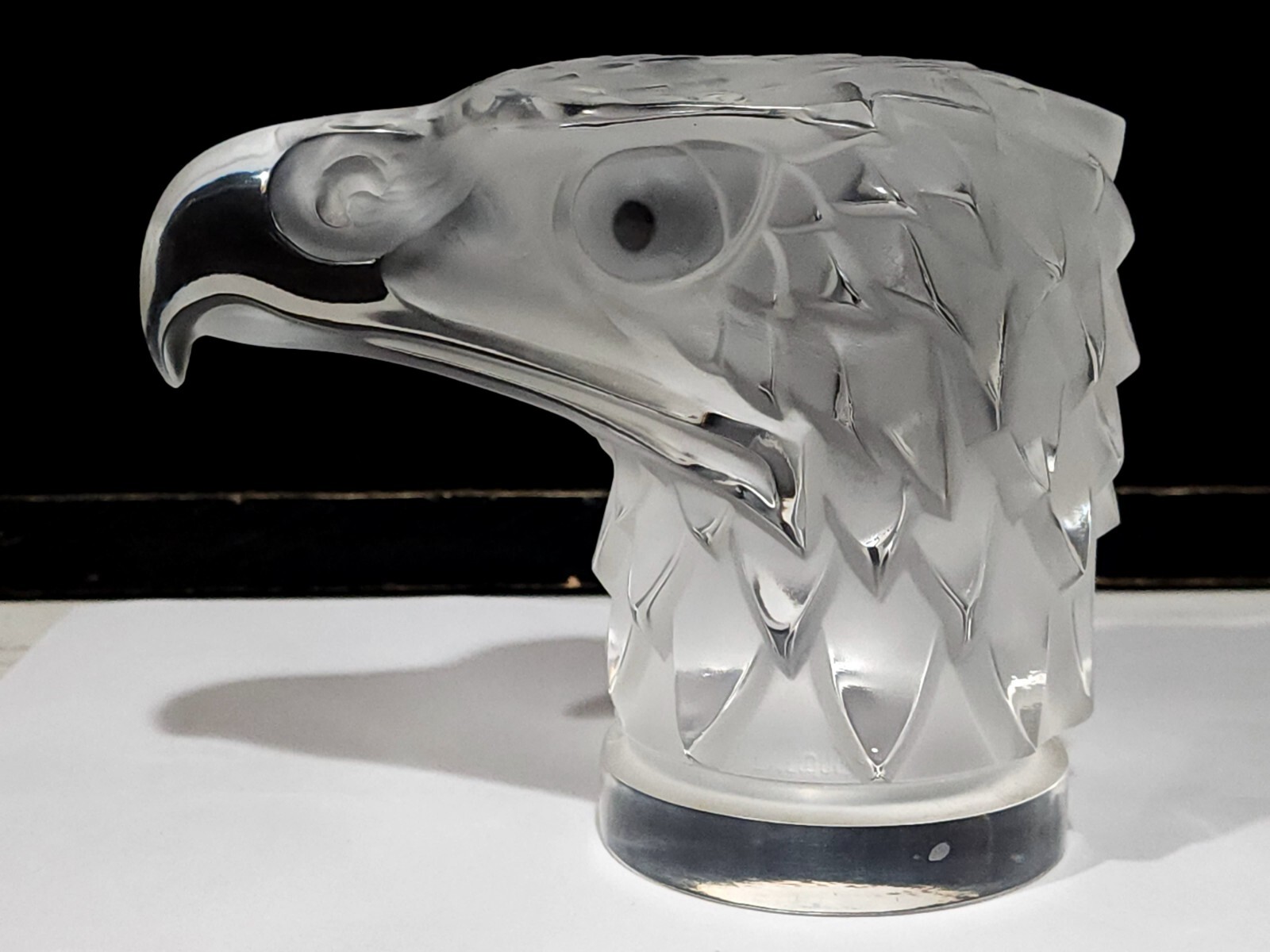 Lalique France Crystal Tête D’Aigle Eagle Head Hood Ornament 1928-1937 Hoffman Lalique France Crystal Tête D’Aigle Eagle Head Hood Ornament 1928-1937 Hoffman