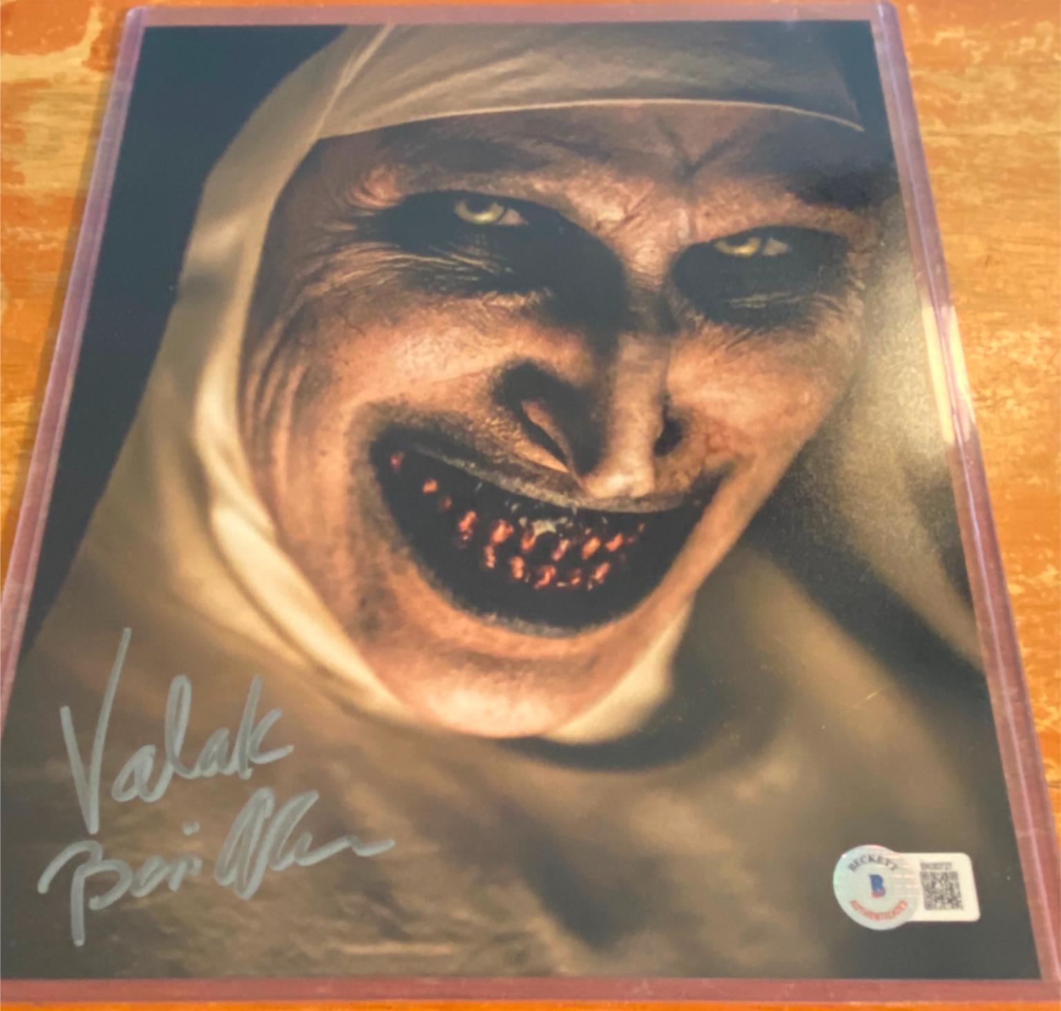 Bonnie Aarons The Nun Valak Signed Autograph 8x10 Bam Horror COA Beckett