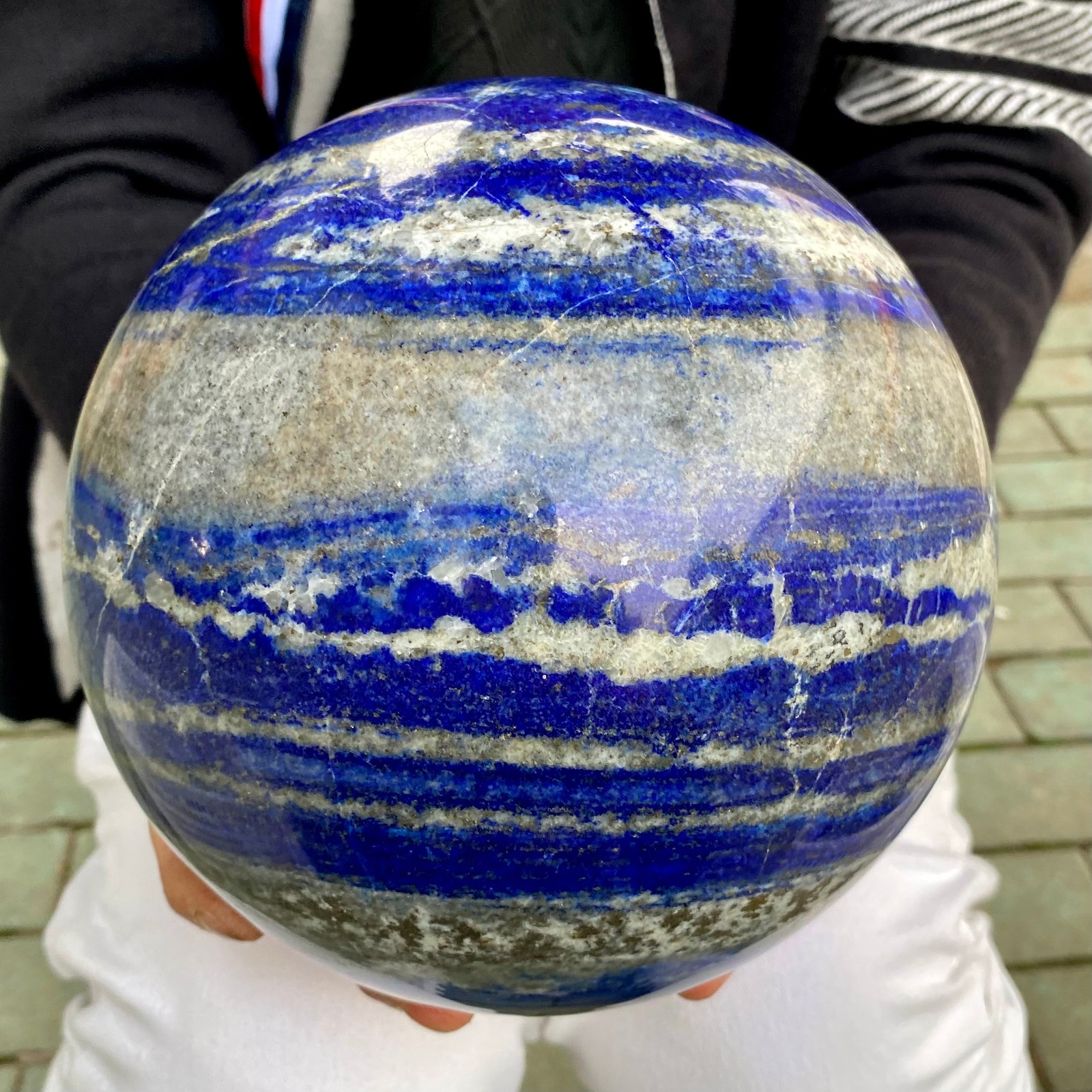 18.38LB Large Natural Lapis Lazuli Quartz Sphere Large Crystal Ball Reiki Heal 18.38LB Large Natural Lapis Lazuli Quartz Sphere Large Crystal Ball Reiki Heal