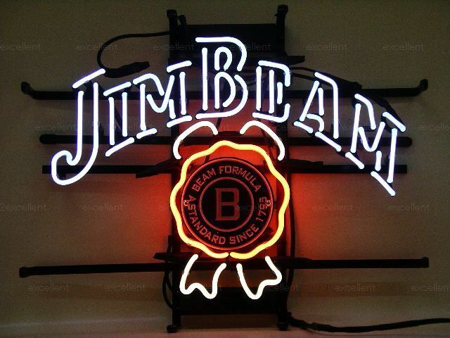 New Jim Beam Whiskey Ribbon Neon Light Sign Lamp 20\