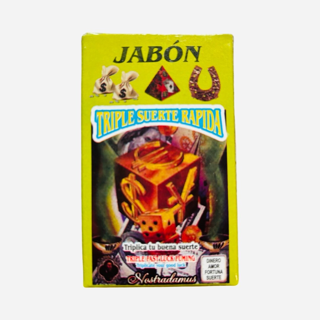 TRIPLE SUERTE RAPIDA Jabon - Triple Fast Luck Soap Para Abundancia y Dinero TRIPLE SUERTE RAPIDA Jabon - Triple Fast Luck Soap Para Abundancia y Dinero