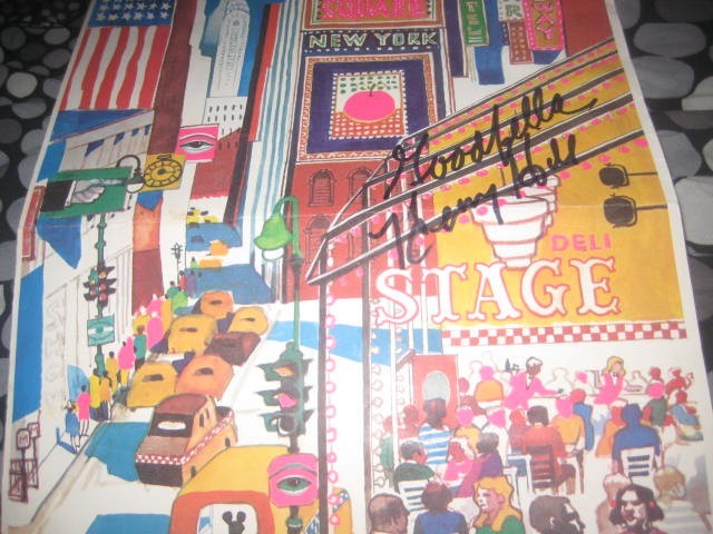 GOODFELLA HENRY HILL AUTOGRAGHED NEW YORK CITY MENU NEAR PERFECT