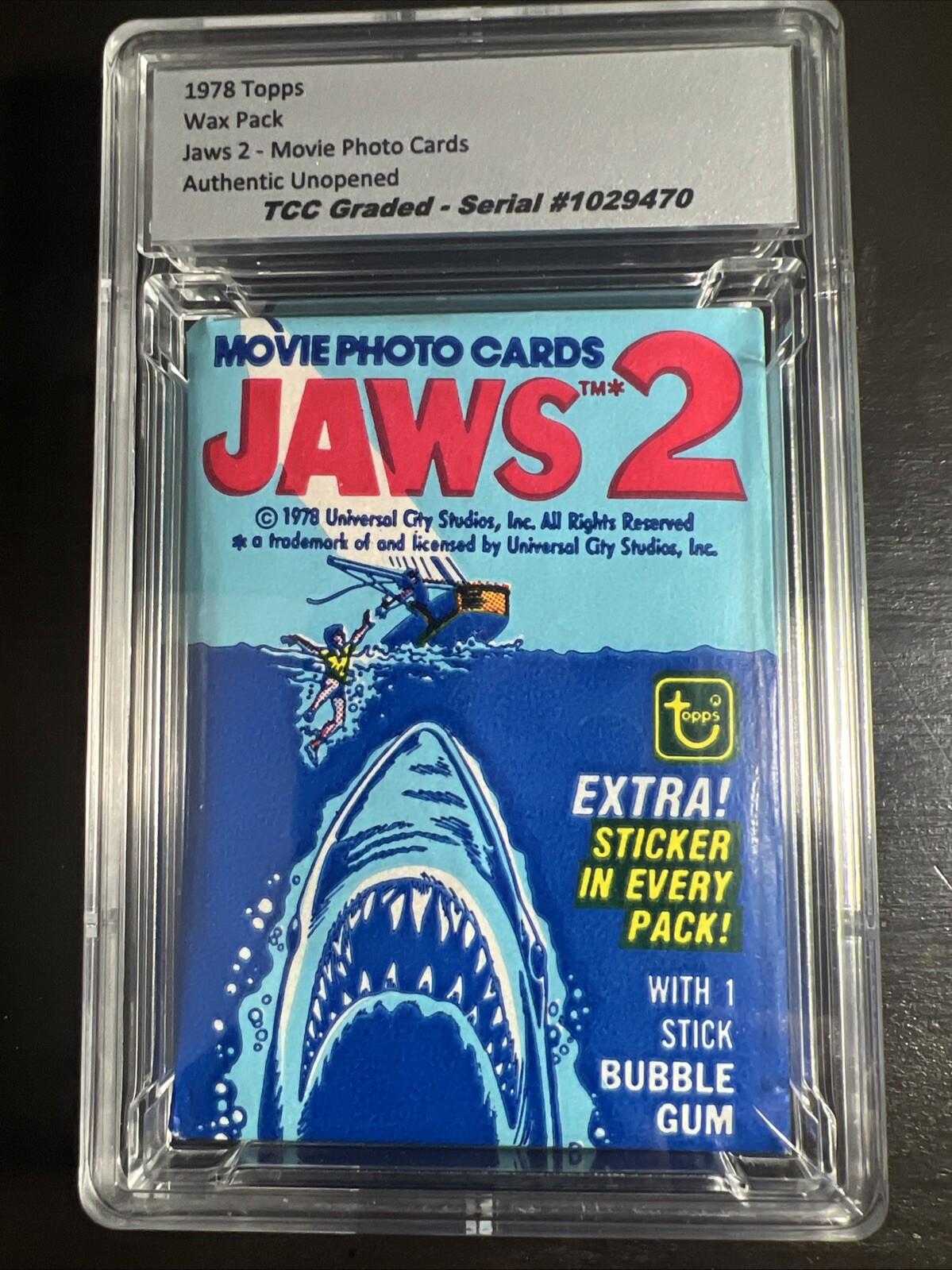 1978 Topps Jaws 2 Wax Pack Authentic Unopened Encapsulated 1978 Topps Jaws 2 Wax Pack Authentic Unopened Encapsulated