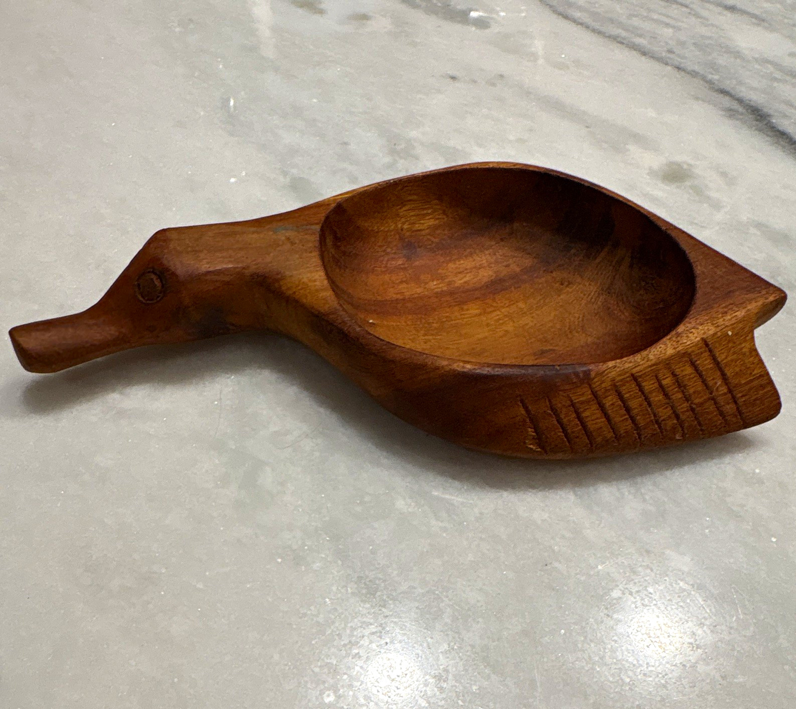 Vintage Antique Hand-Carved Primitive Wood Duck Bowl, 10 in, Rustic, Folk Art Vintage Antique Hand-Carved Primitive Wood Duck Bowl, 10 in, Rustic, Folk Art