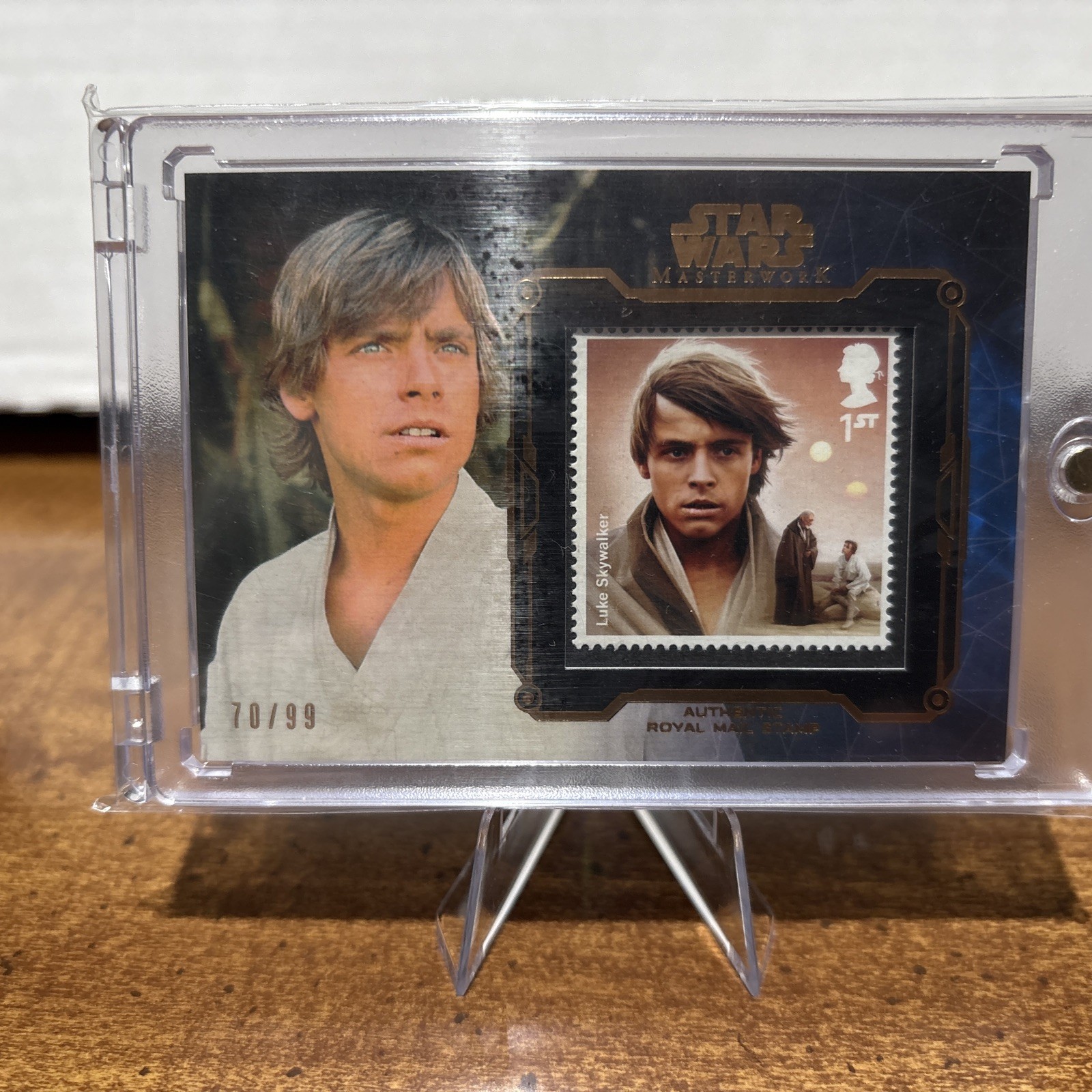 2016 TOPPS MASTERWORK LUKE SKYWALKER ROYAL MAIL STAMP #/99 SP MINT 70/99 2016 TOPPS MASTERWORK LUKE SKYWALKER ROYAL MAIL STAMP #/99 SP MINT 70/99