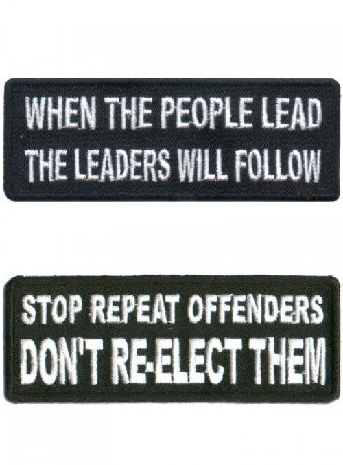 Leaders Will Follow & Stop Repeat Offen. Motorcycle Fun Biker Jacket/Vest Patch