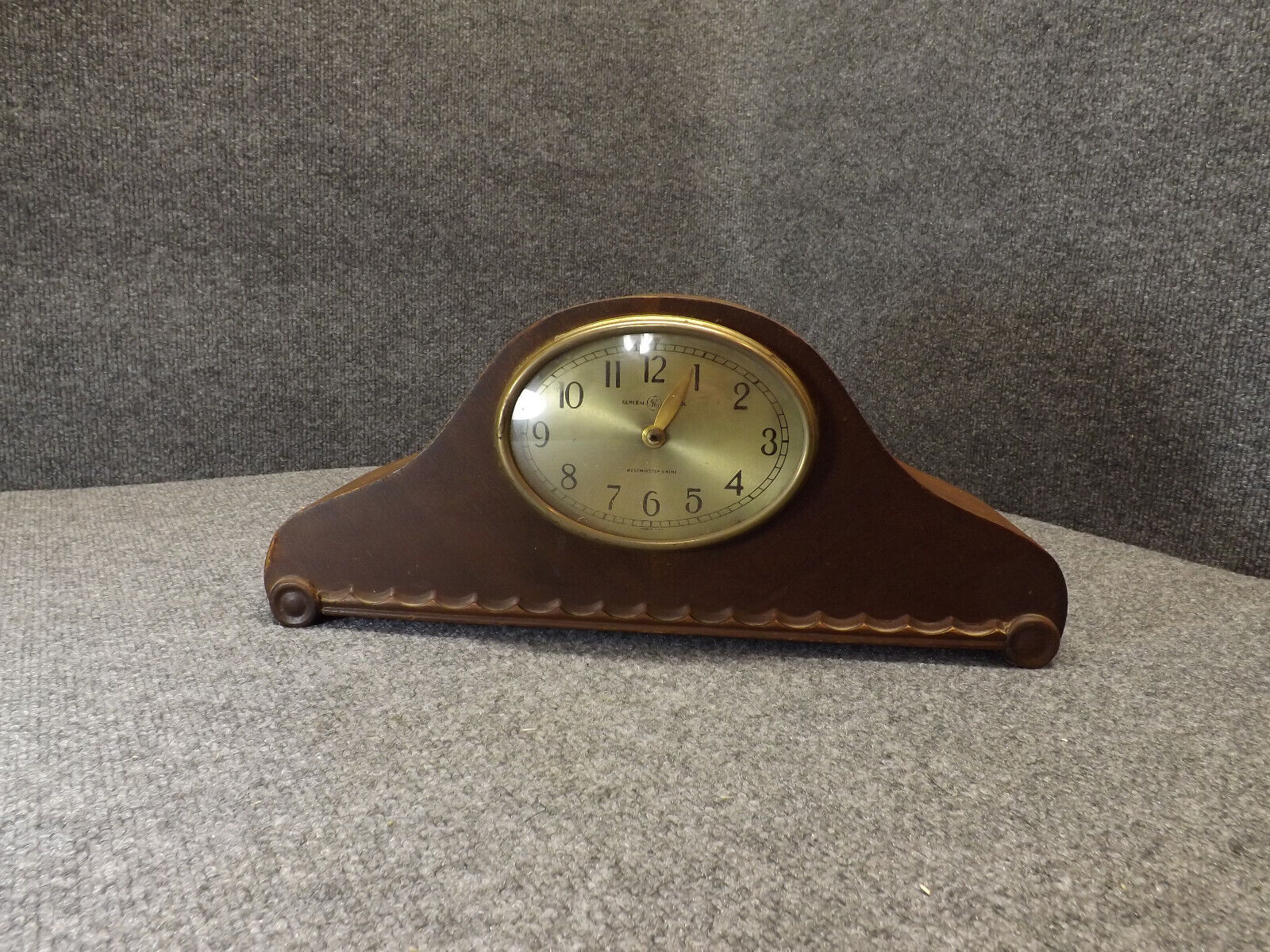 VTG Wood Mantel Clock General Electric 416 Maestro Westminster Chime For Repair