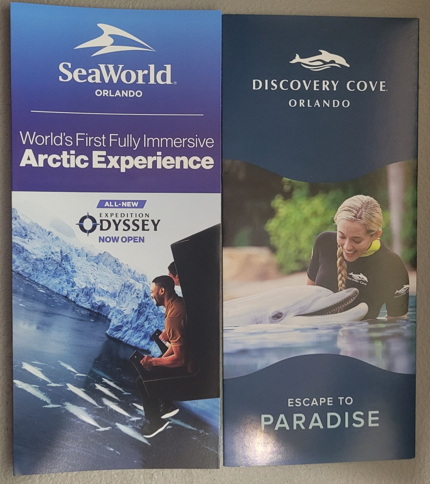 SeaWorld/Aquatica Discovery Cove Brochure Guide map/Maps Set Orlando 2025 NEW
