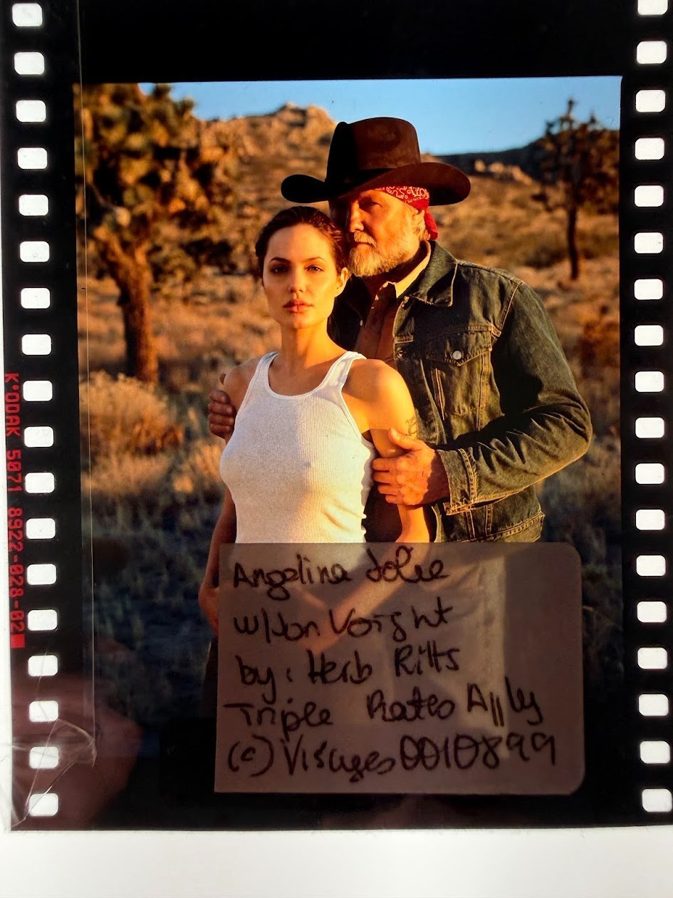 ANGELINA JOLIE - Rare Original Press Photo Transparency by HERB RITTS