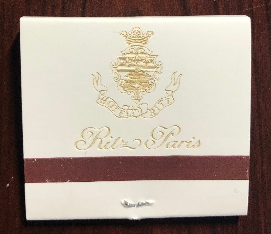 Hotel Paris Ritz France Matchbook Hotel Paris Ritz France Matchbook