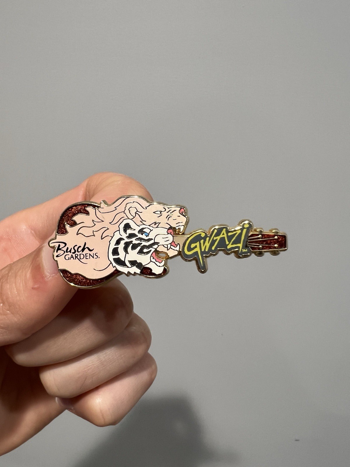VERY RARE - Original Gwazi Roller Coaster Guitar Pin - Busch Gardens Tampa
