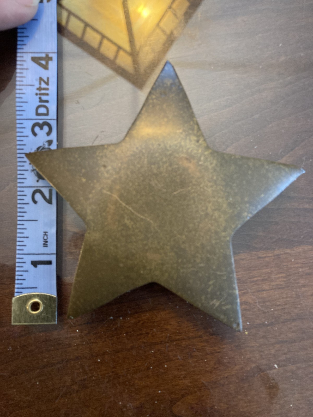 Vintage 1980's Domed STAR Solid Brass Paperweight- Felt Backing- 17.1 Oz. Nice Vintage 1980's Domed STAR Solid Brass Paperweight- Felt Backing- 17.1 Oz. Nice