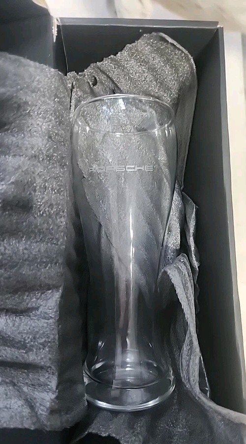 RARE Genuine Porsche Beer Drinking Glass RARE Genuine Porsche Beer Drinking Glass