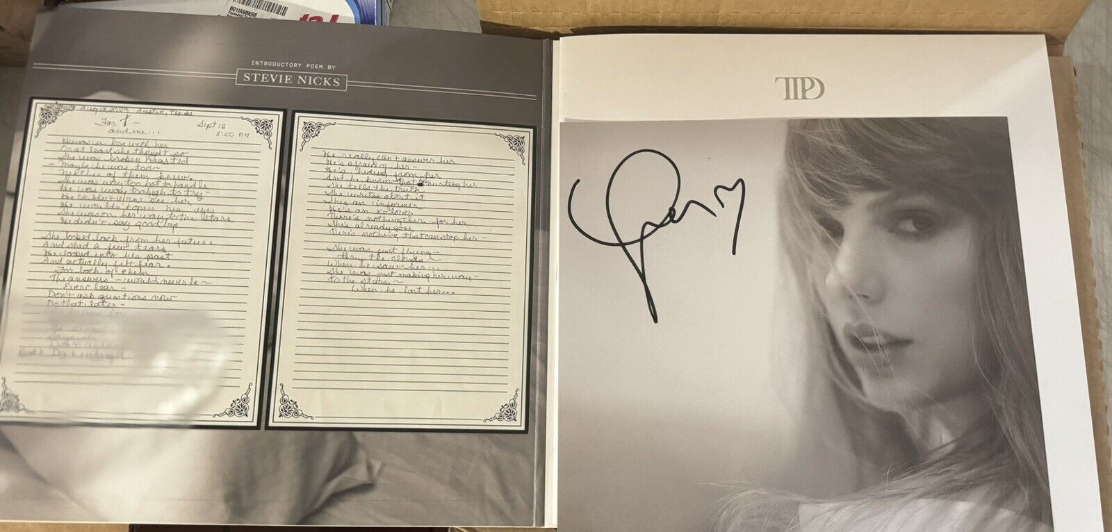 Taylor Swift Vinyl The Tortured Poets Department W/ Hand Signed Photo