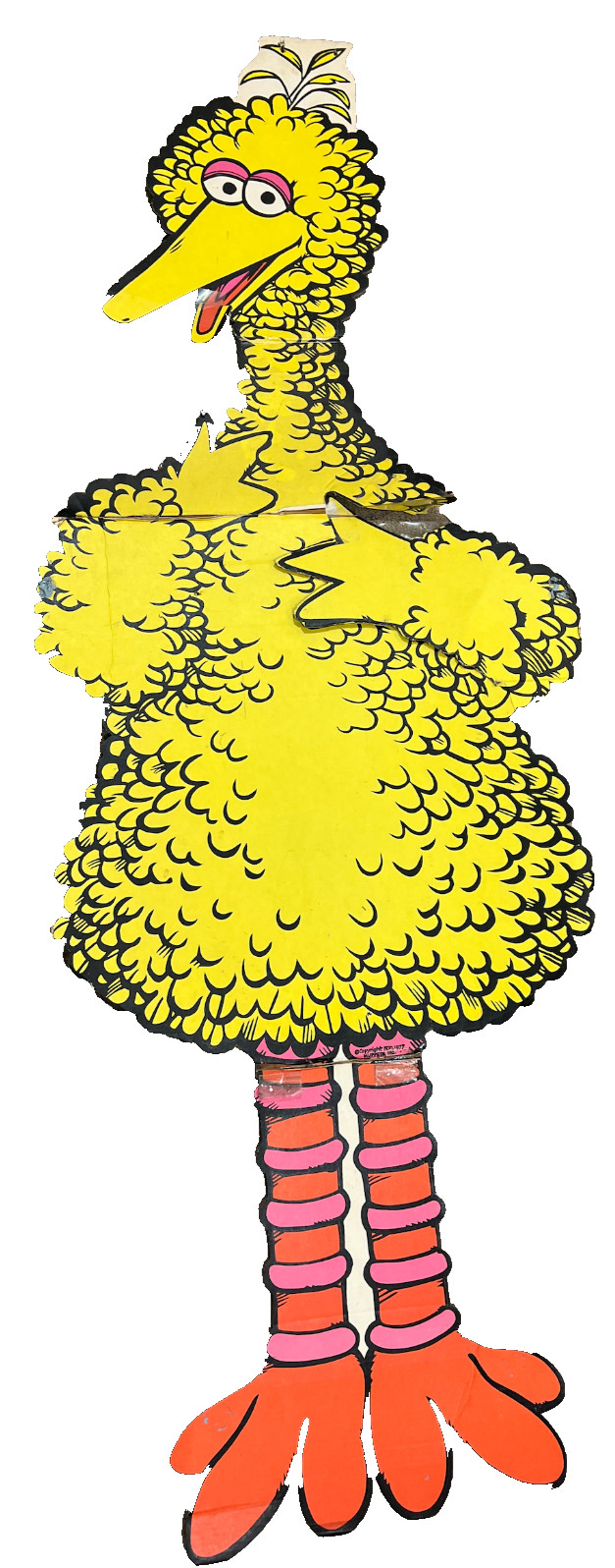 Vintage 1977 BIG BIRD 6ft Cardboard Big Bird Muppets Sesame Street Cutout Vintage 1977 BIG BIRD 6ft Cardboard Big Bird Muppets Sesame Street Cutout