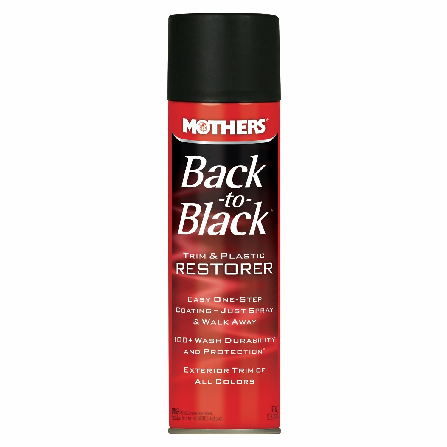 Mothers 06110 Back-to-Black Trim & Plastic Restorer Aerosol, 10 oz. Mothers 06110 Back-to-Black Trim & Plastic Restorer Aerosol, 10 oz.