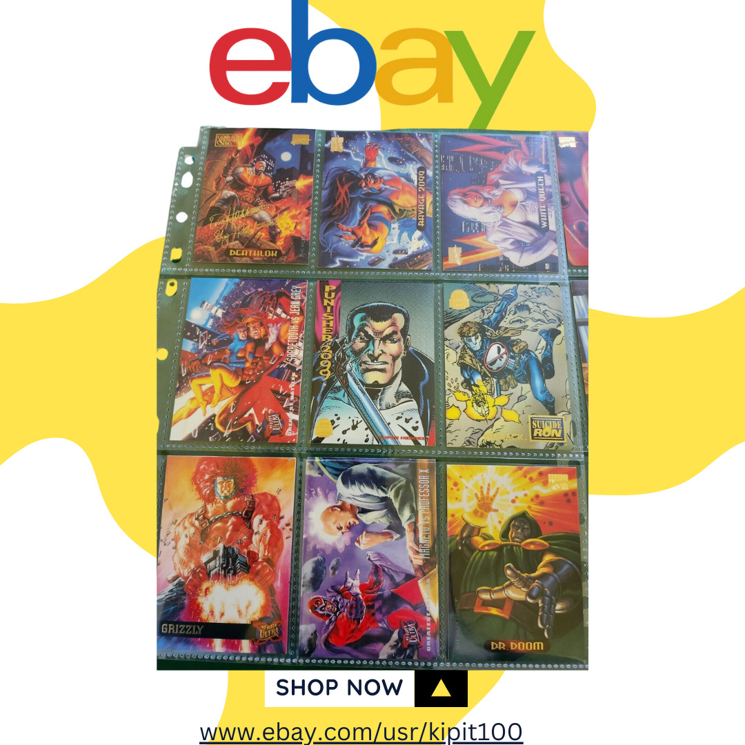 1994 Fleer Marvel Masterpieces Gold Foil Signature Series Set of 42 Cards