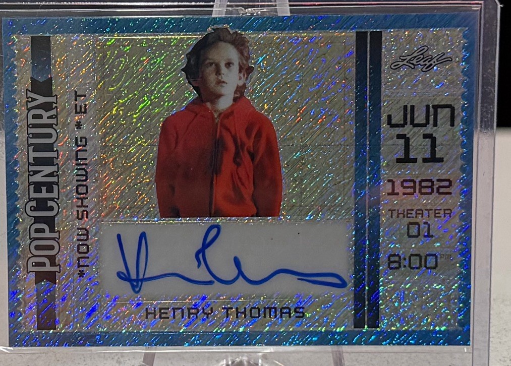 HENRY THOMAS 2024 Leaf Pop Century Metal “Now Showing” Autograph 8/12 HENRY THOMAS 2024 Leaf Pop Century Metal “Now Showing” Autograph 8/12