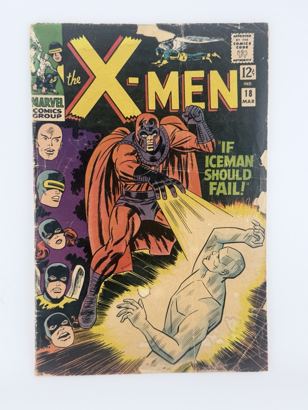 X-Men #18 Marvel 1966 Magneto Iceman Jack Kirby Silver Age Original 12 Cent X-Men #18 Marvel 1966 Magneto Iceman Jack Kirby Silver Age Original 12 Cent
