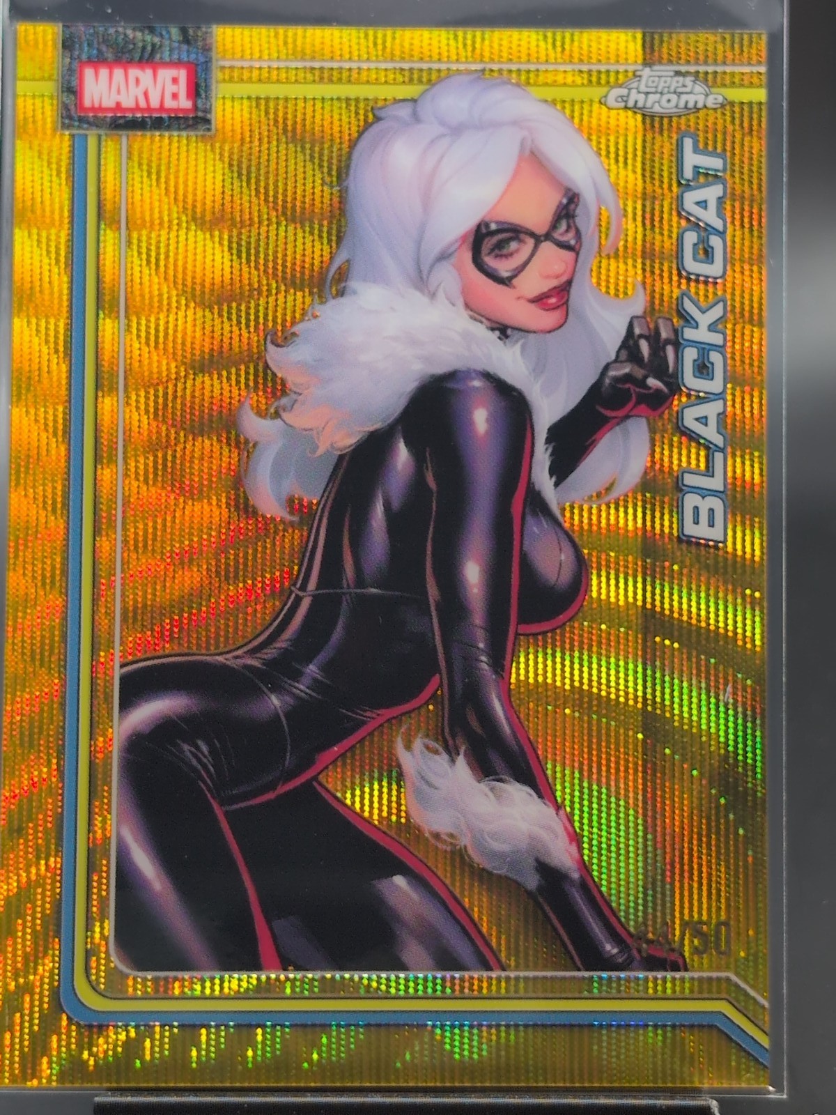 2026 Topps Chrome Marvel Comics Black Cat #13 Gold Refractor #/50 2026 Topps Chrome Marvel Comics Black Cat #13 Gold Refractor #/50