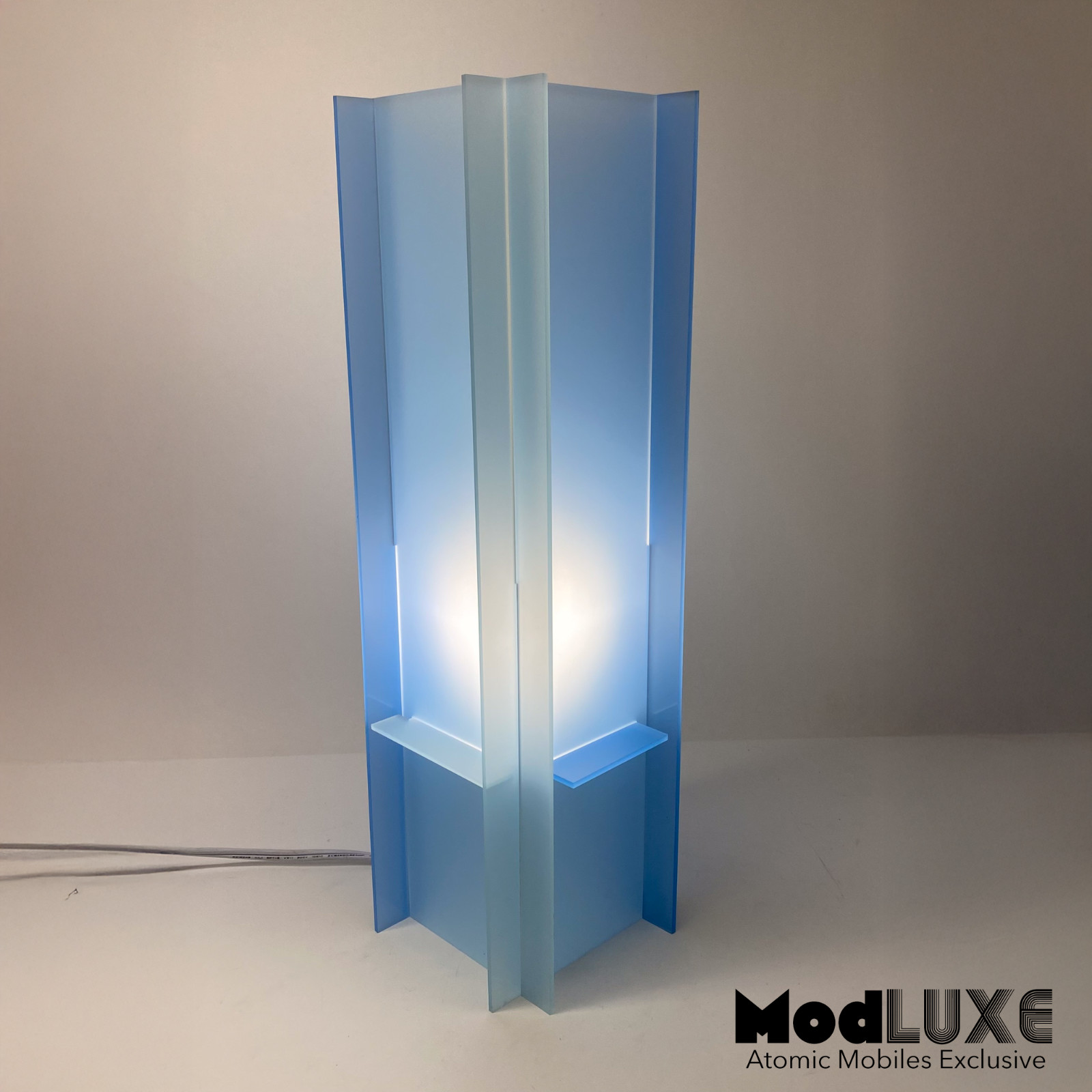 Lovely Baby Blue Sculptural Modern Art Lamp Handmade 18"x6" Nursery Modern Decor Lovely Baby Blue Sculptural Modern Art Lamp Handmade 18"x6" Nursery Modern Decor