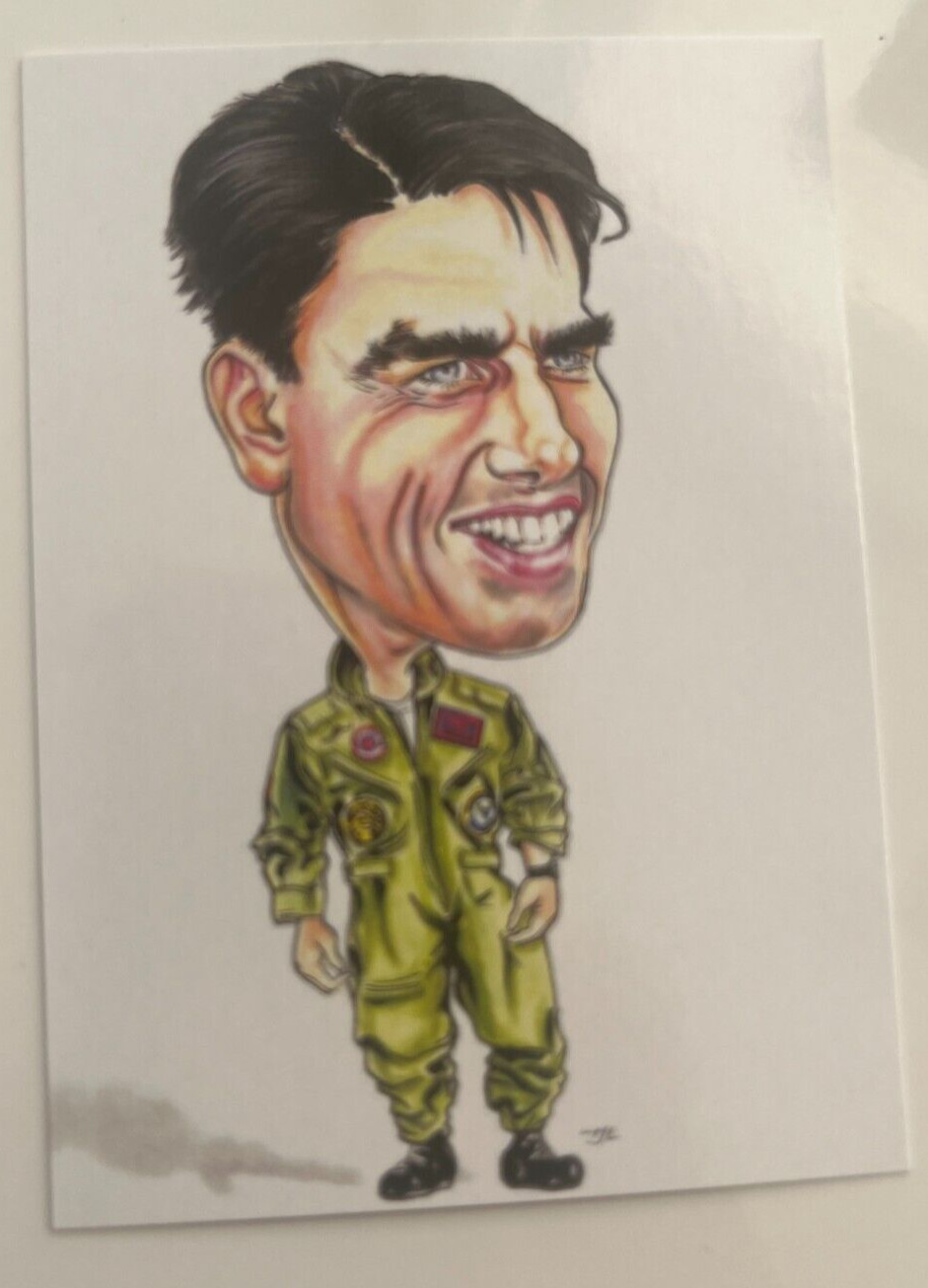 TOM CRUISE Top Gun Maverick Crazy Caricatures Base #14 TOM CRUISE Top Gun Maverick Crazy Caricatures Base #14