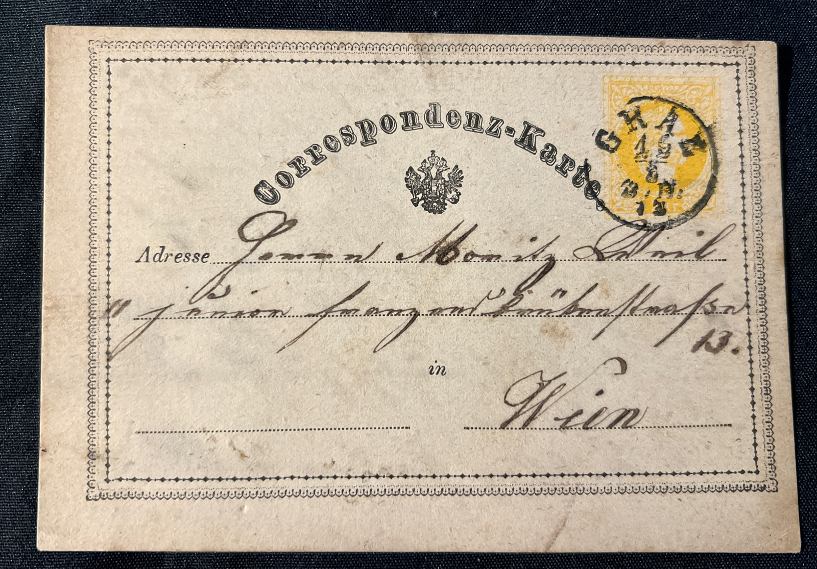 Scarce Original Austria 1873 Postcard Origin of Postcards Leopoldstadt District Scarce Original Austria 1873 Postcard Origin of Postcards Leopoldstadt District