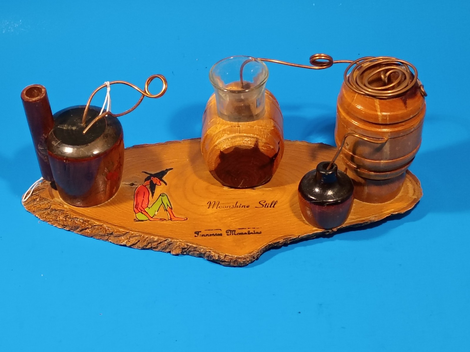 Vintage 1960s Kentucky Handmade Moonshine Still Folk Art Tennessee Souvenir 12" Vintage 1960s Kentucky Handmade Moonshine Still Folk Art Tennessee Souvenir 12"