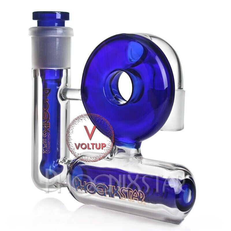 Phoenix Star Ash Catcher With Downstem & Inline Perc 18MM 90 Degree(Green&Blue) Phoenix Star Ash Catcher With Downstem & Inline Perc 18MM 90 Degree(Green&Blue)