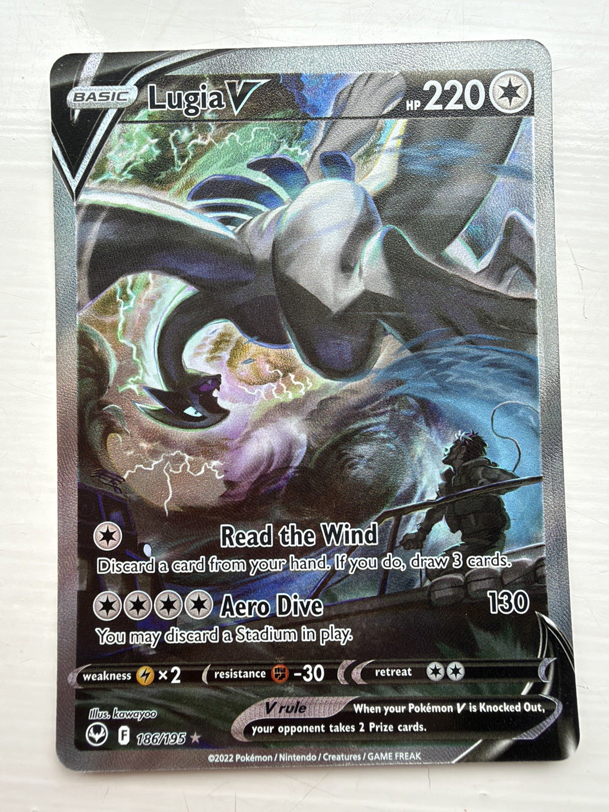 Pokémon TCG Lugia V Alt Full Art Holo Ultra Rare Silver Tempest 186/195 Pokémon TCG Lugia V Alt Full Art Holo Ultra Rare Silver Tempest 186/195