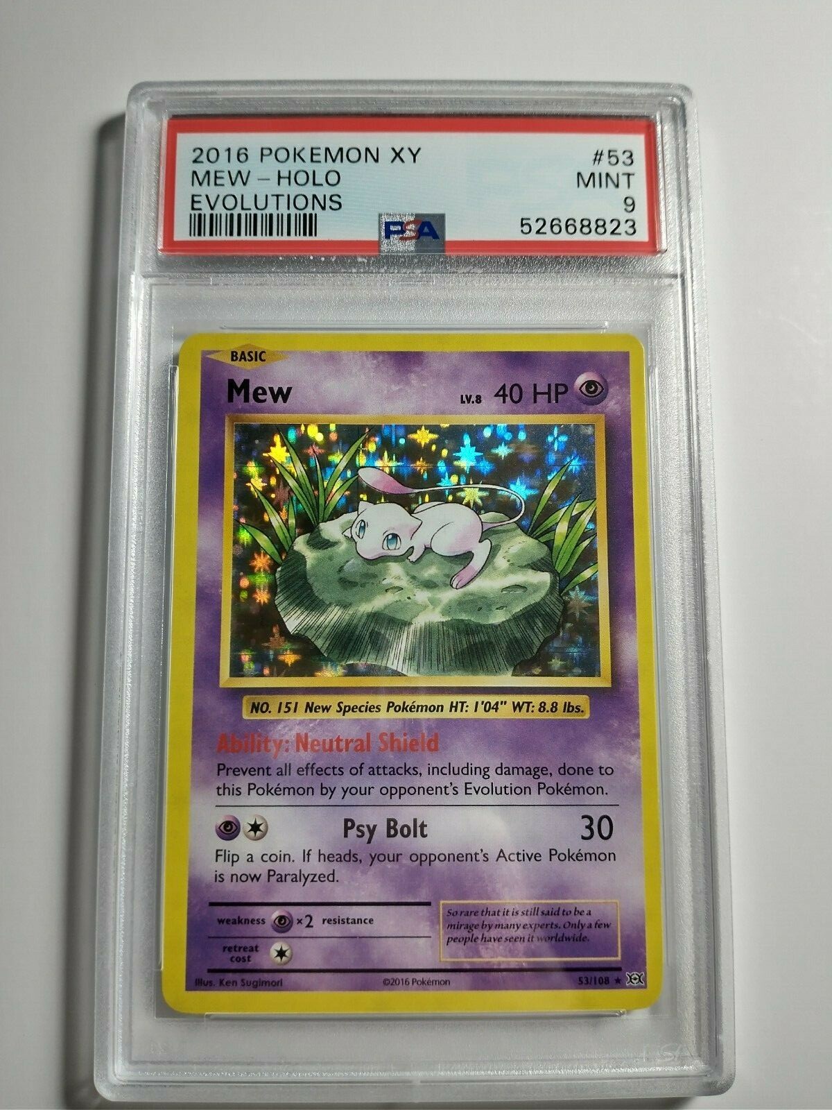 Lily Pad Mew 53 108 Holo Xy Evolutions Pokemon Card Psa 9 Mint 5266 For Sale Celebrity Cars Blog