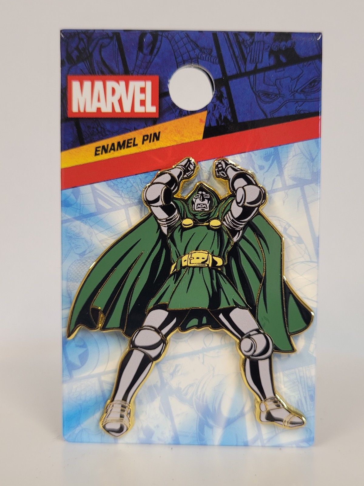 Enamel Pin - Marvel Dr. Doom Classic Comic Cartoon Embossed Lapel Badge NEW Enamel Pin - Marvel Dr. Doom Classic Comic Cartoon Embossed Lapel Badge NEW