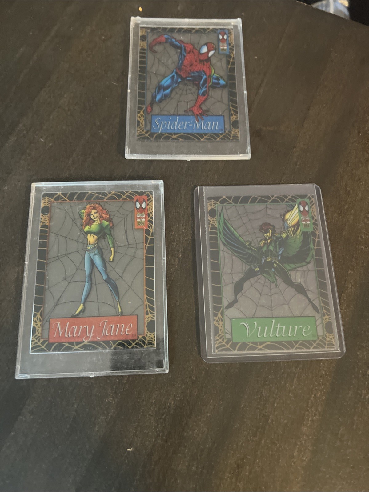 1994 Fleer Marvel Spider-man Suspended Animation Set of 3 1994 Fleer Marvel Spider-man Suspended Animation Set of 3