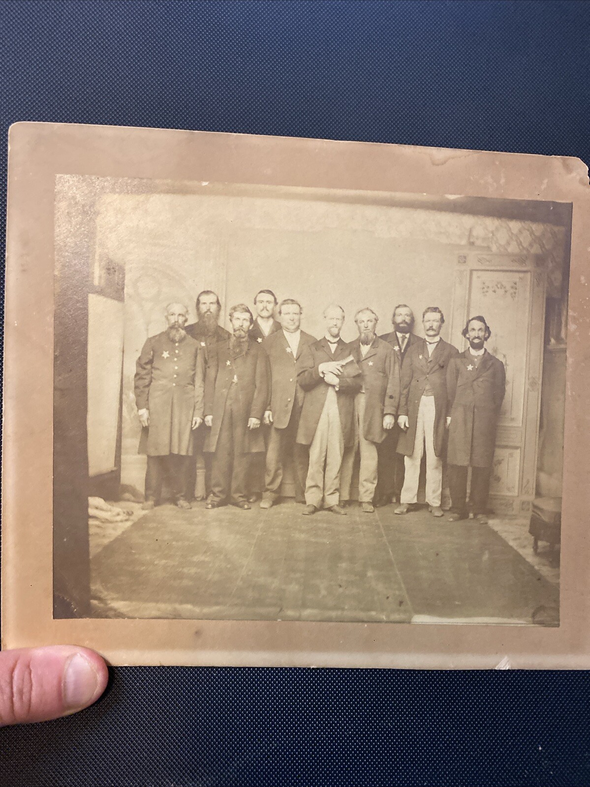 VTG 1900s Civil War Reunion Photograph Confederate Union Officers Star Badge CDV VTG 1900s Civil War Reunion Photograph Confederate Union Officers Star Badge CDV