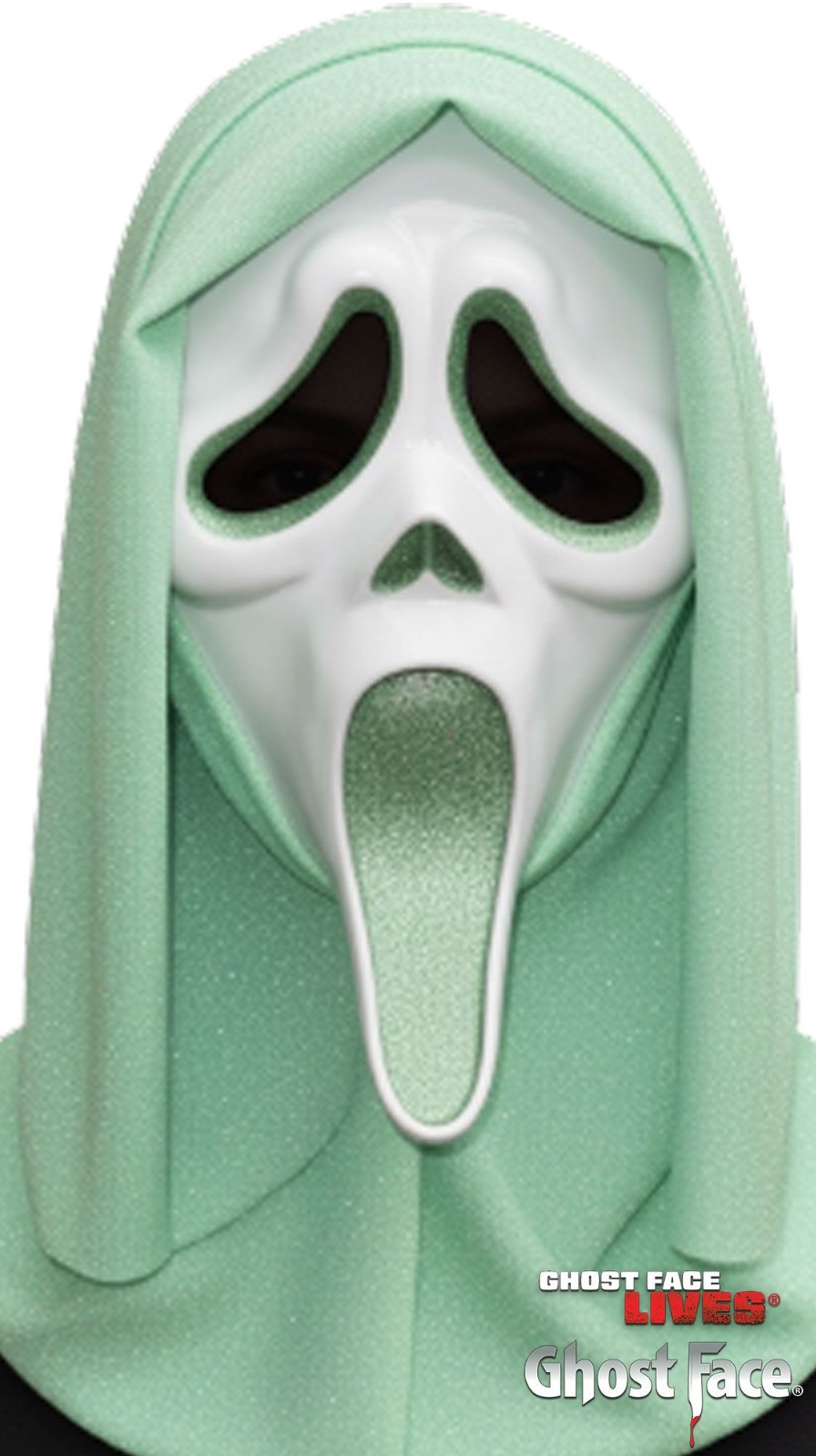 GhostFace Pistachio Green Glitter Mask Scream In Stock 
